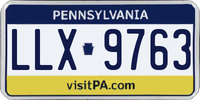 PA license plate LLX9763