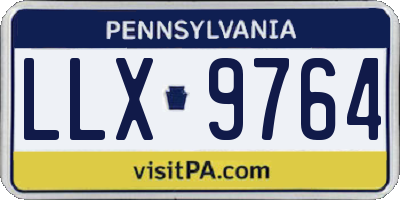 PA license plate LLX9764