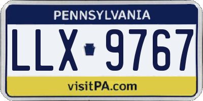 PA license plate LLX9767