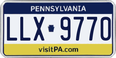 PA license plate LLX9770