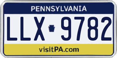 PA license plate LLX9782