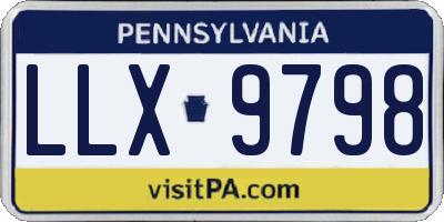 PA license plate LLX9798