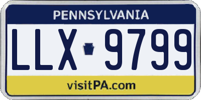 PA license plate LLX9799