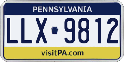 PA license plate LLX9812