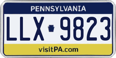 PA license plate LLX9823