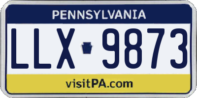 PA license plate LLX9873