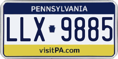 PA license plate LLX9885