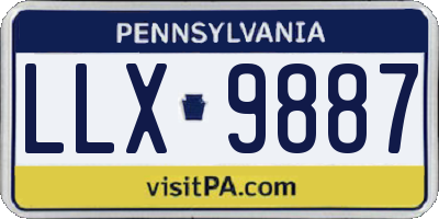 PA license plate LLX9887