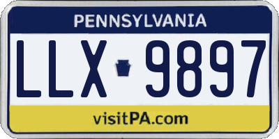 PA license plate LLX9897