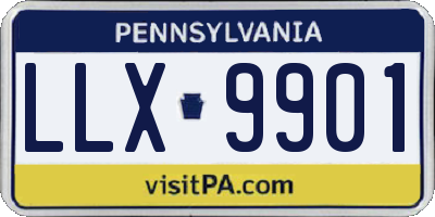 PA license plate LLX9901