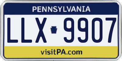 PA license plate LLX9907