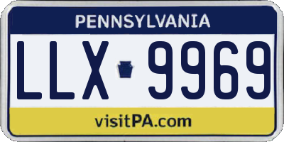 PA license plate LLX9969