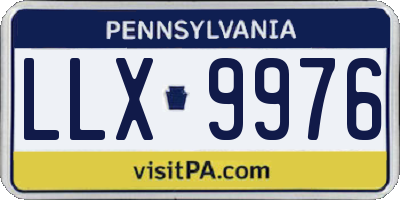 PA license plate LLX9976