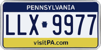PA license plate LLX9977