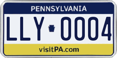 PA license plate LLY0004