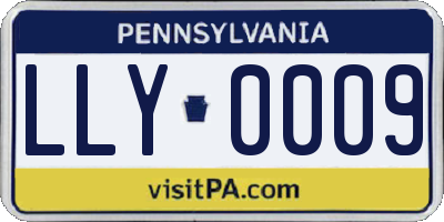 PA license plate LLY0009