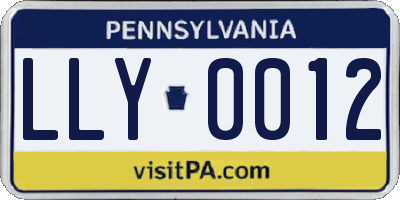 PA license plate LLY0012