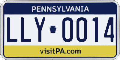 PA license plate LLY0014