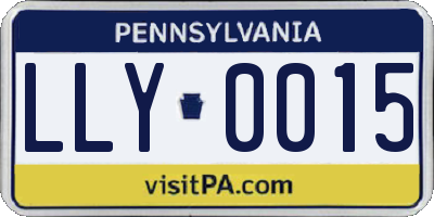 PA license plate LLY0015