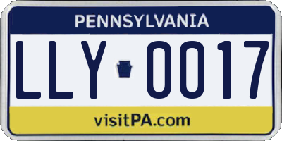 PA license plate LLY0017