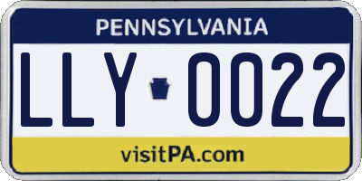 PA license plate LLY0022