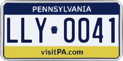PA license plate LLY0041