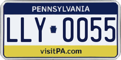 PA license plate LLY0055