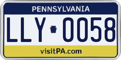 PA license plate LLY0058