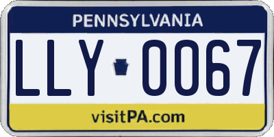 PA license plate LLY0067