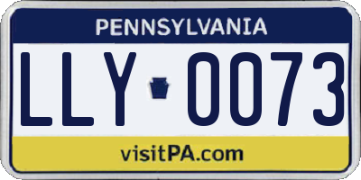PA license plate LLY0073