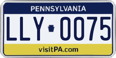 PA license plate LLY0075