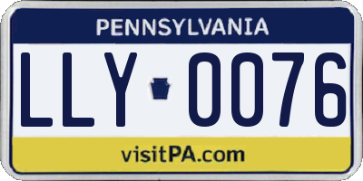 PA license plate LLY0076