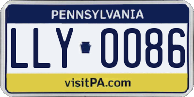 PA license plate LLY0086