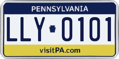 PA license plate LLY0101