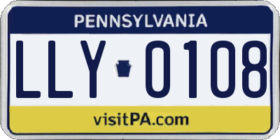 PA license plate LLY0108