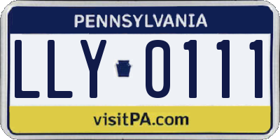 PA license plate LLY0111