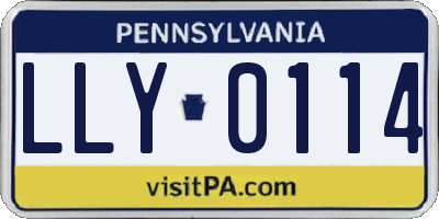 PA license plate LLY0114