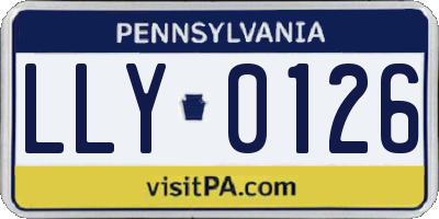 PA license plate LLY0126