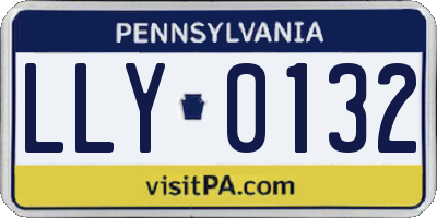 PA license plate LLY0132