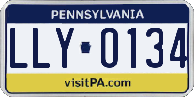 PA license plate LLY0134