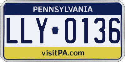 PA license plate LLY0136