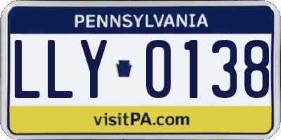 PA license plate LLY0138