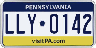 PA license plate LLY0142