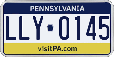 PA license plate LLY0145