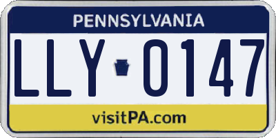 PA license plate LLY0147