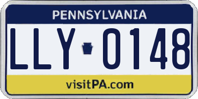 PA license plate LLY0148
