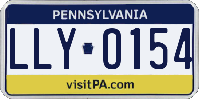 PA license plate LLY0154
