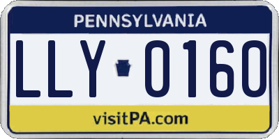 PA license plate LLY0160