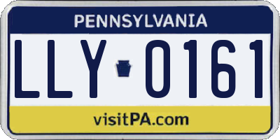 PA license plate LLY0161