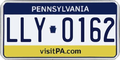 PA license plate LLY0162